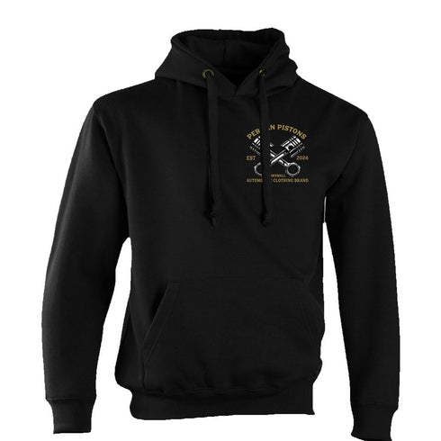Perran Pistons Biker Hoody Hoodie Classic Hot rod Biker Cross Pistons Cornwall